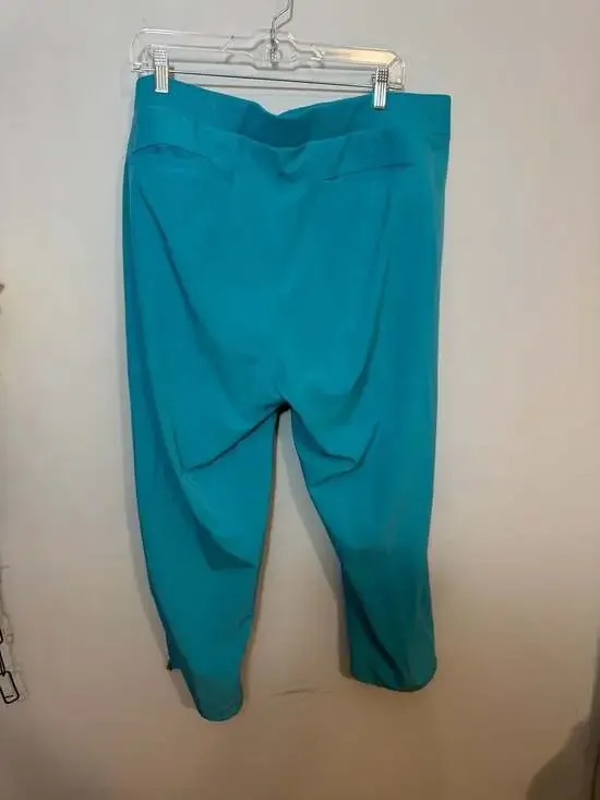 Chico's Zenergy Blue Ruched Ankle Pull On Crop Pants Size 3 US 16 - Picture 3 of 5